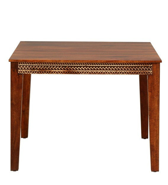 Detec™ Solid Wood 4 Seater Dining Table in Honey Oak Finish