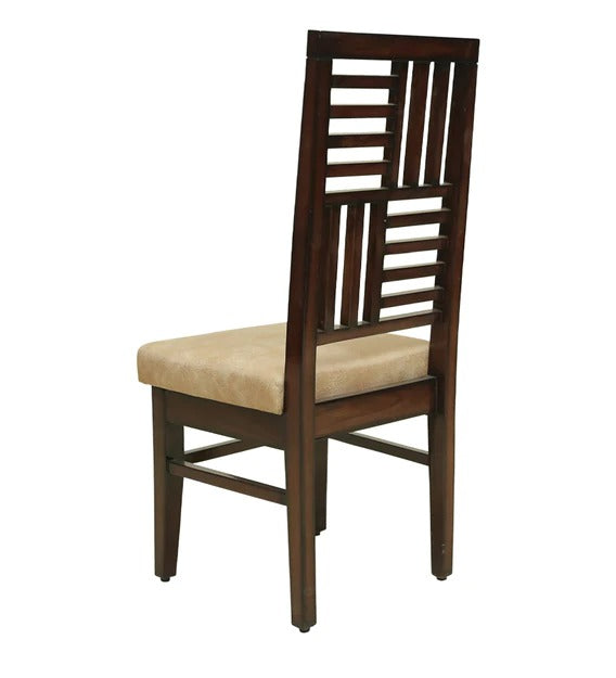 Detec™ Dining Chair In Cream & Walnut Finish