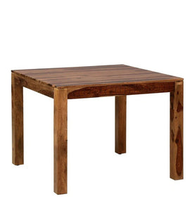 Detec™ Solid Wood 4 Seater Dining Table In Rustic Teak Finish