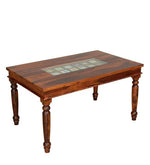 Load image into Gallery viewer, Detec™ Solid Wood 6 Seater Dining Table In Honey Oak Finish
