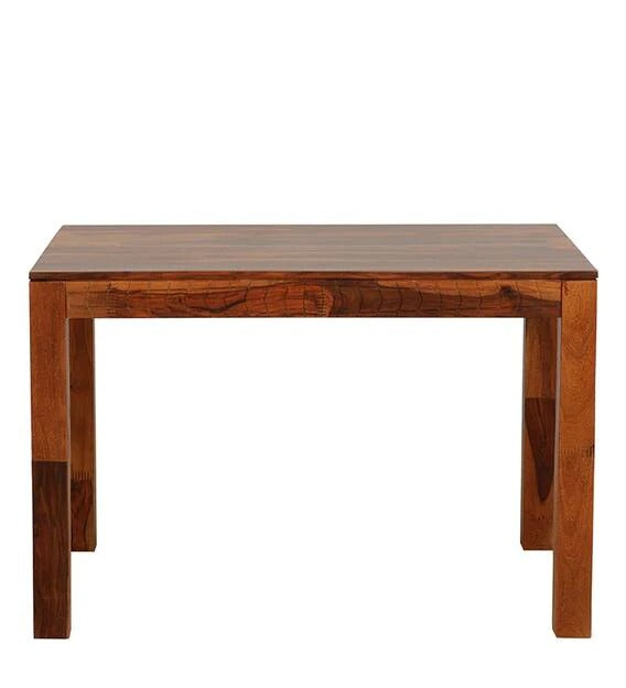 Detec™ Solid Wood 4 Seater Dining Table In Honey Oak Finish