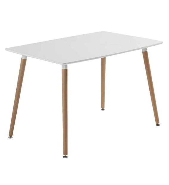 Detec™ 4 सीटर डाइनिंग टेबल सफेद रंग में