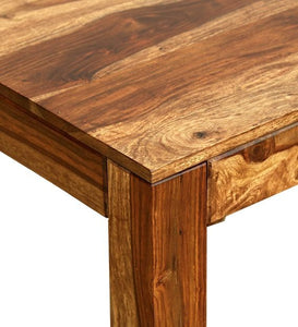 Detec™ Solid Wood Dining Table In Rustic Teak Finish