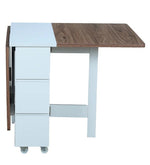 Load image into Gallery viewer, Detec™ 6 Seater Foldable Dining Table in White &amp; Walnut Finish
