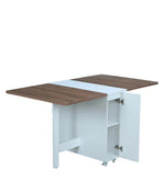 गैलरी व्यूवर में इमेज लोड करें, Detec™ 6 Seater Foldable Dining Table in White &amp; Walnut Finish
