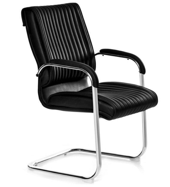 Detec™ Adiko Visitor Chair With Cushioned Seat And Back In Black Color