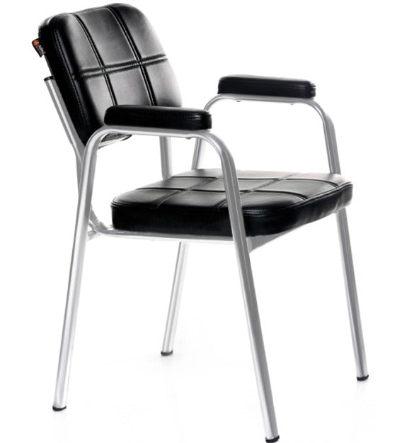 Detec™ Adiko Office Visitor Chair Cushioned Seat And Back In Black Chair