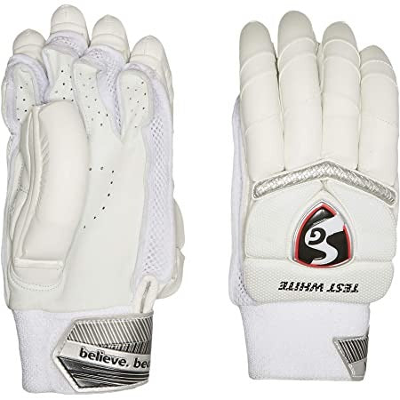 SG Test White LH Leather Left Hand Batting Glove Pack of 3