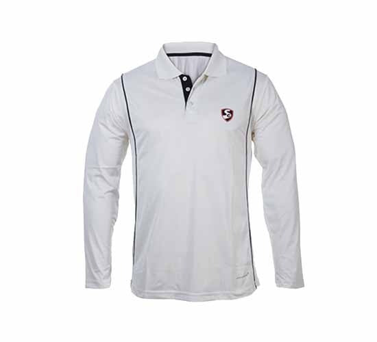 SG Icon Full Sleeves Cricket Shirt (White)