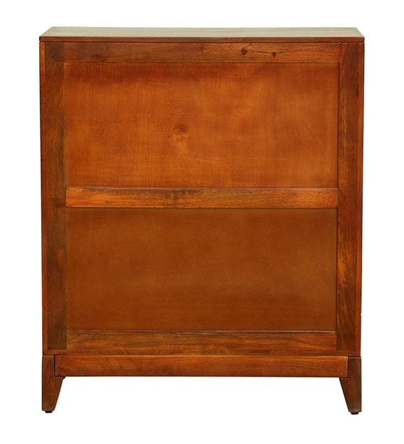 Detec™ Solid Wood Bar Cabinet in Honey Oak Finish