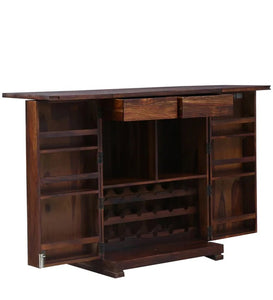 Detec™ Solid Wood Bar Cabinet Sheesham Wood Material