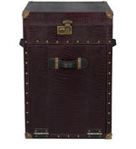 Load image into Gallery viewer, Detec™ Gentleman&#39;s Leather Whisky Bar Cabinet in Dark Brown Color
