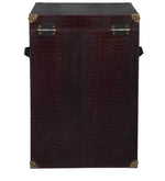 Load image into Gallery viewer, Detec™ Gentleman&#39;s Leather Whisky Bar Cabinet in Dark Brown Color
