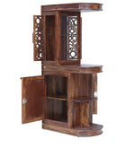 Load image into Gallery viewer, Detec™ Solid Wood Bar Unit with Lights in Provincial Teak Finish
