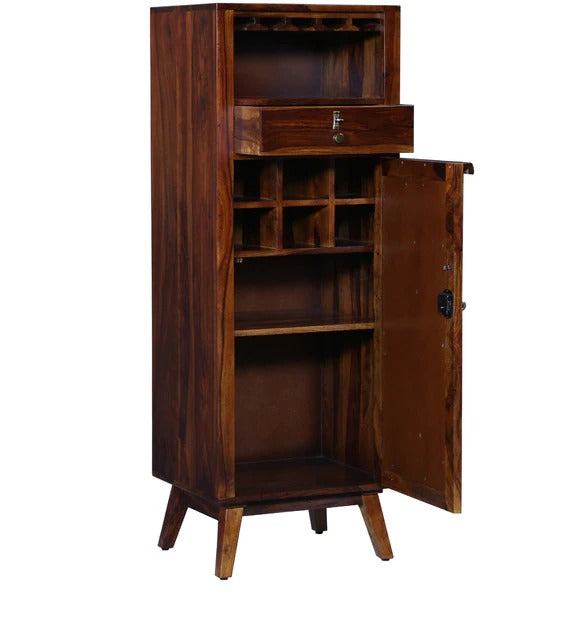 Detec™ Solid Wood Bar Unit in Provincial Teak Finish