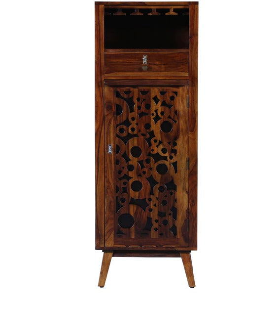 Detec™ Solid Wood Bar Unit in Provincial Teak Finish