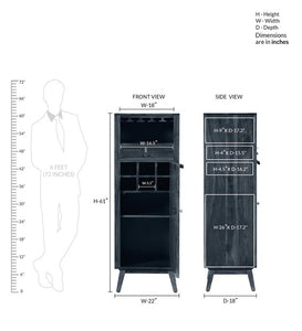 Detec™ Solid Wood Bar Unit in Provincial Teak Finish