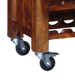 Load image into Gallery viewer, Detec™ Solid Wood Bar Trolley in Honey oak Finish
