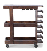 Load image into Gallery viewer, Detec™ Bar Trolly in Walnut Finish
