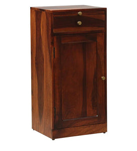 Detec™ Solid Wood Bar Cabinet In Honey Oak Finish