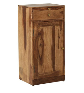 Detec™ Solid Wood Bar Cabinet In Rustic Teak Finish