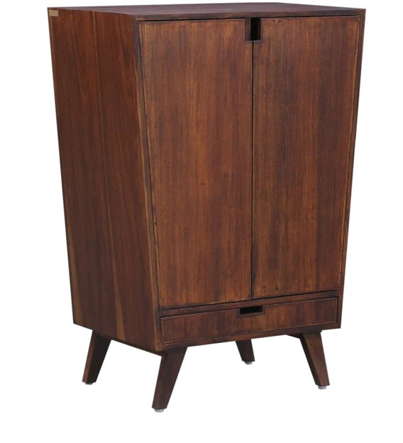 Detec™ Solid Wood Bar Cabinet in Provincial Teak Finish