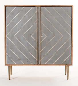 Detec™ Bar Cabinet In Natural Finish