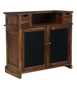 Detec™ Solid Wood Bar Cabinet In Provincial Teak Finish