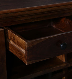 Detec™ Solid Wood Bar Cabinet In Provincial Teak Finish
