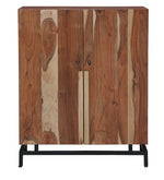 Load image into Gallery viewer, Detec™ Solid Wood Bar Cabinet in Natural Acacia Finish
