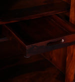 Load image into Gallery viewer, Detec™ Solid Wood Modern Bar Cabinet In Honey Oak Finish
