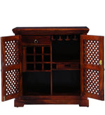 गैलरी व्यूवर में इमेज लोड करें, Detec™ Solid Wood Modern Bar Cabinet In Honey Oak Finish
