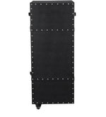 गैलरी व्यूवर में इमेज लोड करें, Detec™ Leather Trunk Bar Cabinet on Wheels in Black Colour
