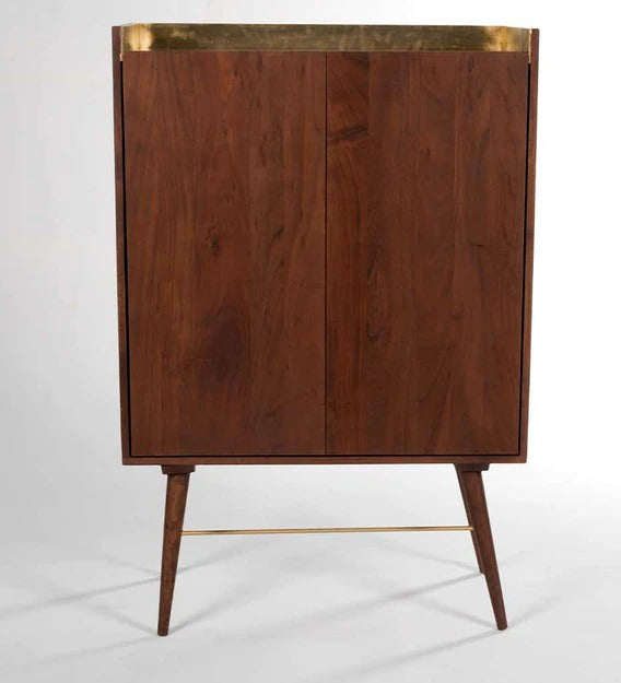 Detec™ Bar Cabinet In Autumn Brown Finish