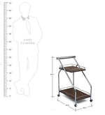 Load image into Gallery viewer, Detec™ Metal Bar Trolley in Brown Colour

