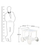 Load image into Gallery viewer, Detec™ Luxury Service cum Bar Trolley in White Color
