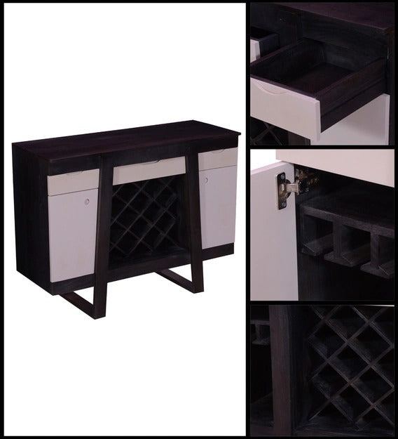 Detec™ Solid Wood Wine Rack in Olive Grey Finish