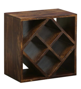 Detec™ Solid Wood Wine Rack In Provincial Teak Finish