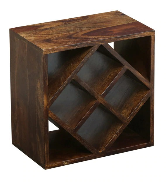 Detec™ Solid Wood Wine Rack In Provincial Teak Finish