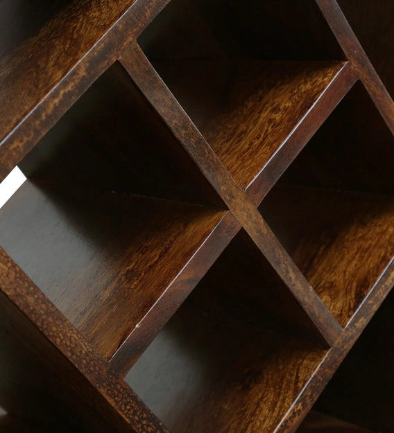 Detec™ Solid Wood Wine Rack In Provincial Teak Finish