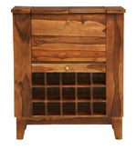 Load image into Gallery viewer, Detec™ Solid Wood Wine Rack In Rustic Teak Finish
