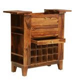 Load image into Gallery viewer, Detec™ Solid Wood Wine Rack In Rustic Teak Finish
