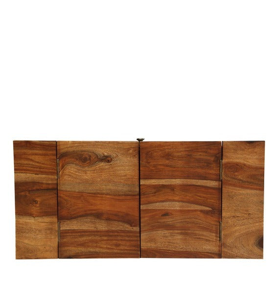 Detec™ Solid Wood Wine Rack In Rustic Teak Finish