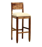 Load image into Gallery viewer, Detec™ Solid Wood Bar Chair In Rustic Teak Finish
