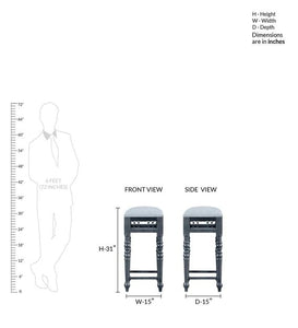 Detec™ Solid Wood Bar Stool In Honey Oak Finish