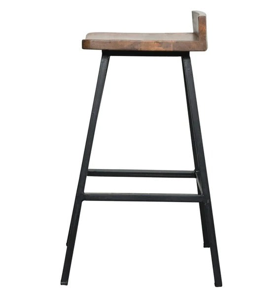 Detec™ Bar Stool in Black Colour With Rose Wood Material