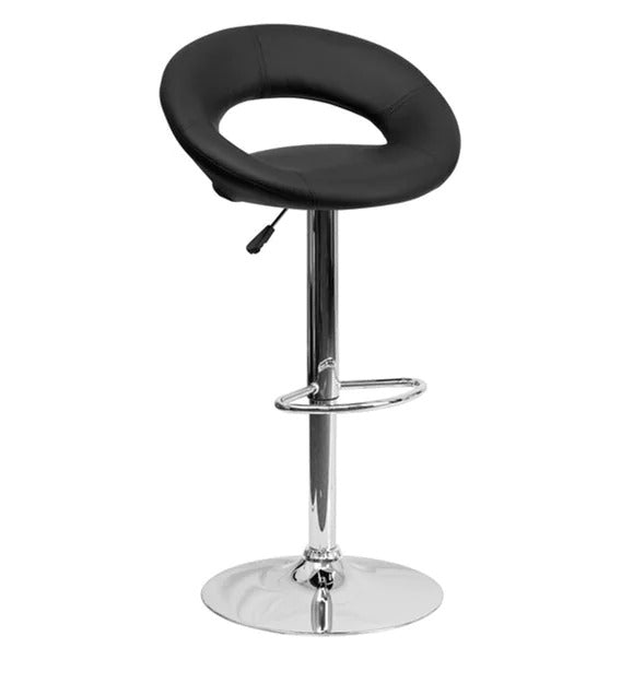 Detec™ Leatherette Material Bar Chair in Black Colour