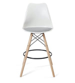 Load image into Gallery viewer, Detec™ Classic Full Back Bar Stool with Backrest in White &amp; Grey Colour
