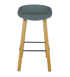 Detec™ Bar Stool with Low Back in Grey Colour
