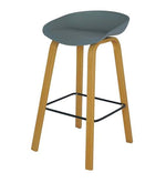 Load image into Gallery viewer, Detec™ Bar Stool with Low Back in Grey Colour
